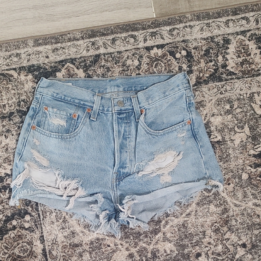 Distressed Denim Women Shorts